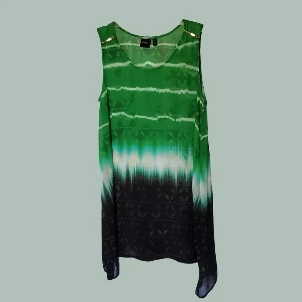 -Rafaella swimsuit cover up dress size M green and black